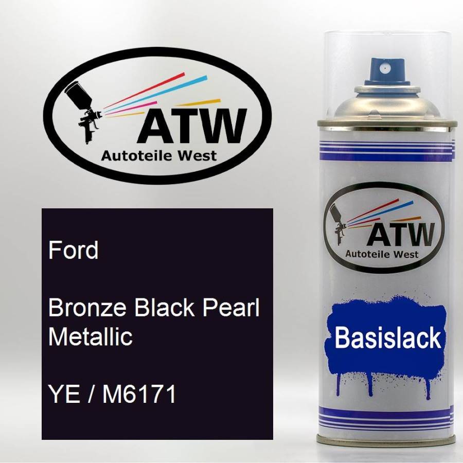 Ford, Bronze Black Pearl Metallic, YE / M6171: 400ml Sprühdose, von ATW Autoteile West.